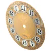 時計アクセサリー高度なヴィンテージアルミニウムメタルウォールクロックダイヤルアラビア数字180mm直径透明な数字フェード抵抗インク
