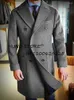 Men's Suits Wool Coat Long Lapel Double-breasted Winter Casual Fashion Comfortable Commuting Slim Design 2024