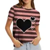 Camiseta feminina blusa casual manga curta impressa em torno do pescoço camisa superior elegante e jovem blusas confortáveis de alta qualidade