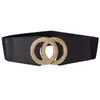 Ceintures large ceinture élastique dames rétro mode Cinch extensible élégant PU cuir robe ceinture pour les femmes