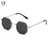 Sunglasses Vintage Small Frame Octagon Sun Glasses Outdoor Driving Camping High Quality For Men Eye Protection UV400