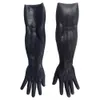 Costume Accessories Customized Dark Skin Tone Hand Gloves with Muscle Arms Realistic Halloween Ho Male Fake Silicone Hands Sleeves for Man