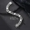 Cheap Hip Hop Ice Out Single Chain Diamond Vvs Moissanite Cuban Chain Pearl Beads Bracelet Necklace