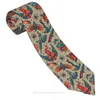 Bow Ties Vintage Kolorowe tatuaże 3D Krawat wydruku o szerokości 8 cm poliestrowy krawat Akcesoria Dekoracja imprezy