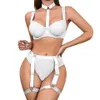 Ensemble sexy pour femme, lingerie sexy, grande taille, ensemble à armatures, sous-vêtements fantaisie, tongs, jarretelles, ensemble intime érotique, 2 pièces