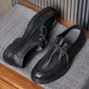 Scarpe da uomo eleganti casual in vero stile britannico fatte a mano in morbida pelle morbida autunno uomo