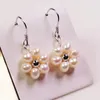 Dangle Earrings Silver Plated Freshwater 4-5MM Pearl Drop Real Natural For Charm Women 10 Pairs/lot