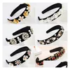 Kafa Bantları Avrupa ve Amerikan Vintage Court Style Head Band Barok Rhinestone Saç Kasnağı İnci Altın Yapraklar Toptan Drop Deliv Dhoey