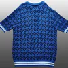 Herrpolos 2024 Para Hombre Fashion Letter Slim Stretch Polo Shirt Kort ärm Summer Blue High Quality Breatble Casual