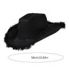 Berets Bachelorette Party Cowgirl Cap Elegant Bride Cowboy Hat Bride Fedora DXAA