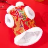 Cat Costumes Dog Chinese Year Costume Winter Coat Accessory Dragon Robe Pet Clothes For Puppy Small Dogs Pets