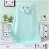 Couvertures Swaddling bébé capuche dessin animé corail polaire serviettes né enfants peignoir super doux serviette de bain couverture chaude Slee Dddle Wrap Drop D OT092