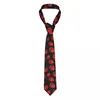 Fliegen Lässige Pfeilspitze Dünne Erdbeerschädel-Krawatte Schmale Krawatte Für Männer Mann-Accessoires Einfachheit Party Formal