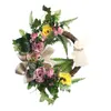 Decorative Flowers Easter Wreath Door Decorations 12 Inches Spring Large Lighted Christmas Outdoor Half Multi Season