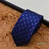 Luxury Designer 100% Tie Silk Necktie Black Blue Jacquard Hand Woven for Men Wedding Casual and Business Fashion Ties