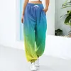 Calças femininas oversize coreano mulheres sweatpants calça esporte solto verão cintura alta perna larga calças casuais moda fitness feminino reto