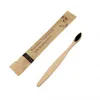 Tandborste 1 ~ 4st Eco Friendly Bamboo Tandborste mjuka borst Biologiskt nedbrytbara plastfria vuxna Tandborste bambuhandborste