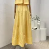 Casual Dresses Top Quality 2024 Women Yellow Pink Ruffles Sleeveless Tube Midi Dress