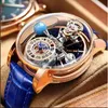 Montres-bracelets V2 Version améliorée Pindu Design Montres pour hommes Diamant Tourbillon Top Montre à quartz astronomique Hommes Montre Homme Luxe