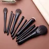 Makeupborstar Chichodo Makeup Brush-Luxurious Professional Black 11 Ebony Borstes Set-High Level Fox Goat Pony Synthetic Hair Cosmetic Tools Q240126