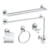 Bath Accessory Set Various Wall Mount Metal Bathroom Hardware Towel Bar Brushed Nicke