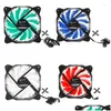 Fans Coolings Computer For Case 120Mm Led Red Blue Green Cpu Cooling Fan 1 Dropship Drop Delivery Computers Networking Components Otc8D