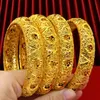 Aniid Dubai Gold Gold Banles for Women Luxury Indian African Hard Bracelets Charm Wedding Etiopian Arabski biżuteria hurtowa 240122