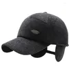 Ball Caps Adjustable Size Winter Men's Warm Baseball Plus Velvet Earmuffs Hats Male Bone Snapback Cap Dad's Cold Proof Sports