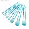 فرش المكياج Jessup Make Up Brushes 8pcs Glacier Blue Blush Powder Eyeshadow Foundation Pencil Pencil Handle Q240126