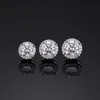 New Fashion Men Women Fashion 925 Sterling Silver Gold Plated 0.5ct 1ct 2ct Moissanite Magnetic Studs Earrings Nice Gift