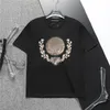 24ssnew verão masculino solto camiseta moda puro algodão manga curta luxo carta graffiti padrão camiseta M-3XL