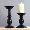 2st Candle Holders europeiska romerska ljusstake järnljushållare Hem bröllopsdekor prydnad 3 färger