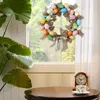 Декоративные цветы из натурального дерева, украшение для дома, дверной венок, пасхальное яйцо, пастельное искусственное настенное крепление, универсальные аксессуары