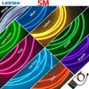 LED Neon Sign 10pcs 5M 9-color Flexible Moulding EL Neon Glow Lighting Rope Strip With Fin For Car Decoration #CA4635 YQ240126