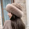 Berets Women's Mink Hair Hat Casual Woven Top Fashion Warm Fisherman Winter Thickened Real Fur Outdoor Cowl