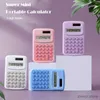 Calculatrices Petite calculatrice solaire Calculatrice portable Mignon 8 chiffres LCD Calculatrice électronique de bureau à domicile pour enfant Calculatrice d'école primaire