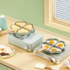 Casseroles 4 trous poêle en aluminium coeur vert antiadhésif omelette oeuf crêpe pot épaissi maison cuisine cuisson jambon petit déjeuner ustensiles de cuisine