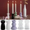 2PCS Candle Holders 2PCS Candle Holder Silicone Mold Desktop Decoration Candlestick Mold Diy Half Circle Geometry Resin Simple Candlestick Mold