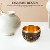 Weingläser Vintage-Stil Kupferbecher Desktop dekorative Teetasse Drachenmuster geprägt