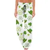 Women's Sleepwear Women Clovers Print Pajama Pants Comfy Trousers St. Patrick's Day Drawstring Pantalones De Mujer