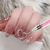 Dual-Ended Silikon Kopf Carving Punktierung Stift Nail art Pinsel Strass Kristall Griff Werkzeug Für DIY Gel Maniküre Werkzeuge