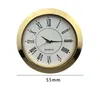 Orologi da parete 2-1/8 pollici (55 mm) con inserto in oro Meccanismi dell'orologio in miniatura per autoinstallazione Soggiorno Tavolo da ufficio Camera da letto