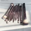 Makeup Brushes Hourglass Makeup Brushes Set - Luxury Powder Blush Eyeshadow Crease Concealer eyeLiner Smudger Metal Handle Brushes Q240126