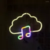 Hängslampor Cloud Note Neon Light Decorative Lights Music Modeling On Ambient Sign LED Night Party