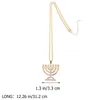 Pendentif Colliers Chandelier Collier Hanukkah Bijoux pour femmes Chaîne Dainty Unique Womens Holder