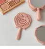 Miroir Rose de niveau d'apparence élevé, doux, Portable, retouche, mignon, pour dortoir d'étudiants