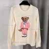 ralphs RL bear sweater ralphs mens rl sweater laurens women womens autumn men's designer sweaters po sweater cartoon bear embroidery knitted pullover 705