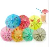 144st Papper Cocktail Parasols Paraplyer Drinks Picks Wedding Event Party Supplies Holidays Cocktail Garnes Holders Gratis frakt1.26