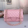 Tasarımcı Bag Ladies Crossbody zincir omuz çantası kadınlar en kaliteli deri pembe kanal küçük flep el çantası tote çanta bayanlar çanta kartı tutucu debriyaj duvarı