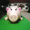ショッピングモールの装飾的な広告、イベント用のエアブロワー付きピンクインフレータ可能な豚の漫画モデル